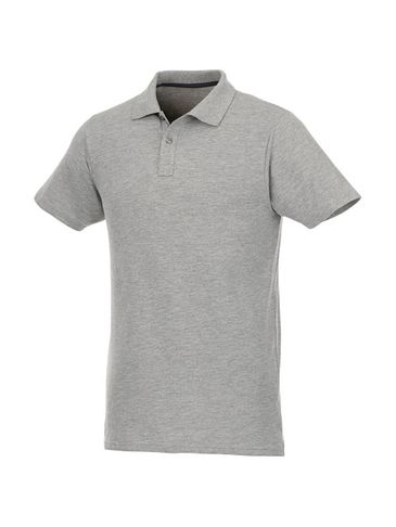 Helios - koszulka męska polo z krótkim rękawem, szary melanż