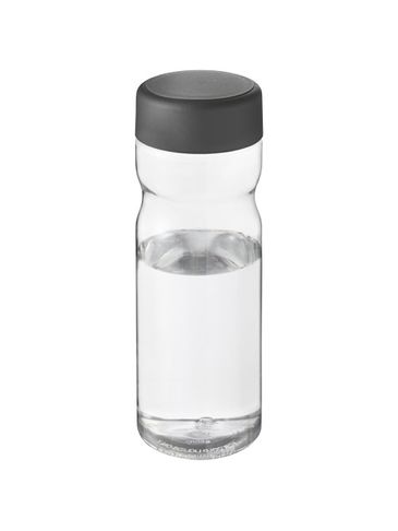 H2O Active® Base 650 ml screw cap water bottle, przezroczysty / szary sztormowy