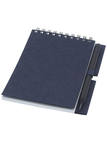 Kołozeszyt Luciano Eco z ołówkiem – mały, ciemnoniebieski