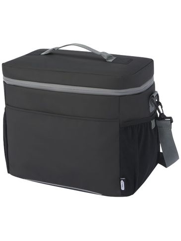Joey wodoodporna torba termoizolacyjna z recyklingu z certyfikatem GRS o pojemności 22 l mieszcząca 20 puszek, czarny
