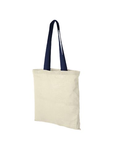 Torba bawełniana Nevada 100 g/m², natural / granatowy