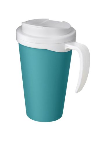 Americano® Grande 350 ml mug with spill-proof lid, błękitny / biały