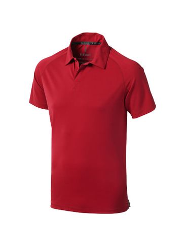 Męskie polo Ottawa z krótkim rękawem z dzianiny Cool Fit odprowadzającej wilgoć, czerwony