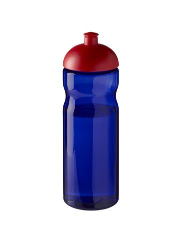 Bidon H2O Eco o pojemności 650 ml z wypukłym wieczkiem, błękit królewski / czerwony