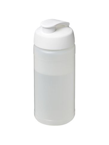 Bidon Baseline® Plus o pojemności 500 ml z wieczkiem zaciskowym, przezroczysty / biały