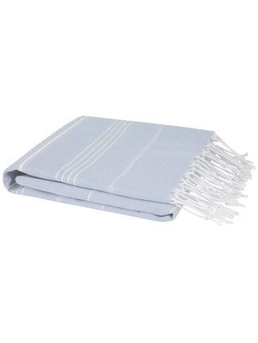 Anna bawełniany ręcznik hammam o gramaturze 150 g/m² i wymiarach 100 x 180 cm, jasnoniebieski