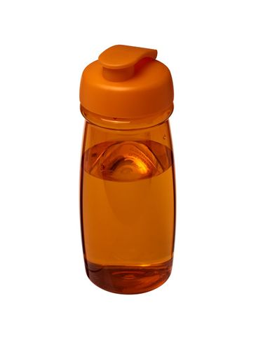 Bidon H2O Pulse® o pojemności 600 ml z wieczkiem zaciskowym, pomarańczowy