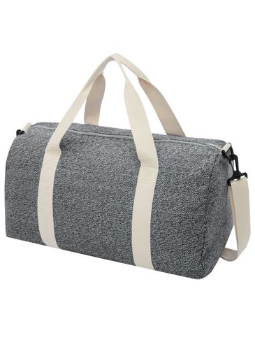 Pheebs torba podróżna z powtórnie przetworzonej bawełny i poliestru, 450 g/m², czarny melanż