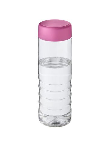 H2O Active® Treble 750 ml screw cap water bottle, przezroczysty / różowy