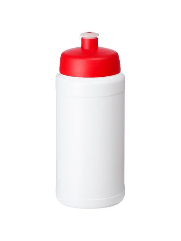 Bidon Baseline® Plus o pojemności 500 ml z wieczkiem sportowym, biały / czerwony