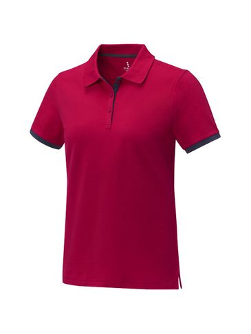 Damska koszulka polo duotone Morgan z krótkim rękawem, czerwony