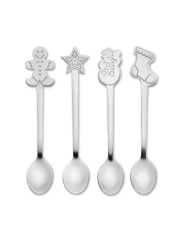 CHIP SET - Zestaw 4 świątecznych łyżeczek