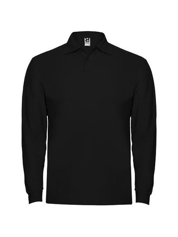 Estrella koszulka męska polo z długim rękawem, czarny