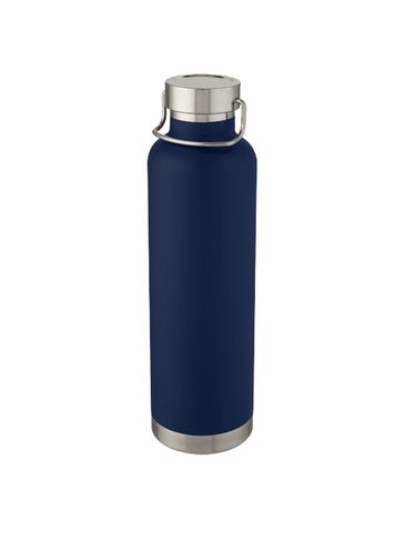 Miedziany, izolowany próżniowo bidon Thor o pojemności 1 l, ciemnoniebieski