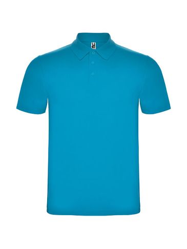 Austral koszulka polo unisex z krótkim rękawem, turkusowy