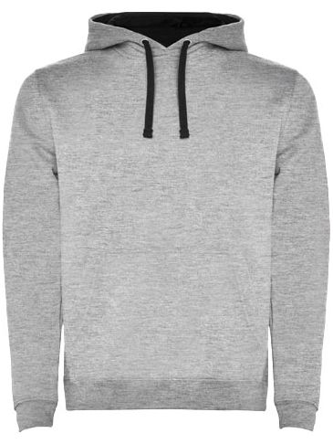 Urban dziecięca bluza z kapturem, marl grey / czarny