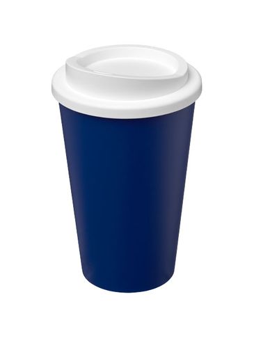 Kubek Americano Eco z recyklingu o pojemności 350 ml, niebieski / biały