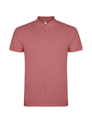 Star koszulka męska polo z krótkim rękawem, chrysanthemum red