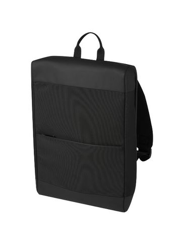 Rise plecak na laptopa o przekątnej 15,6 cali z tworzywa sztucznego pochodzącego z recyclingu z certyfikatem GRS , czarny