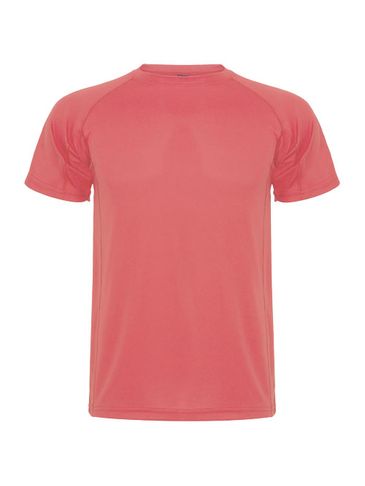 Montecarlo sportowa koszulka dziecięca z krótkim rękawem, fluor coral