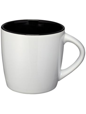 Kubek ceramiczny Aztec, biały / czarny