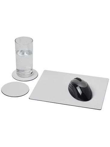 Podkładka pod mysz Brite-Mat® i zestaw podkładek pod naczynia combo 2, czarny