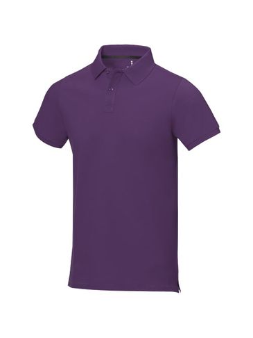 Męskie polo Calgary z krótkim rękawem, sliwkowy