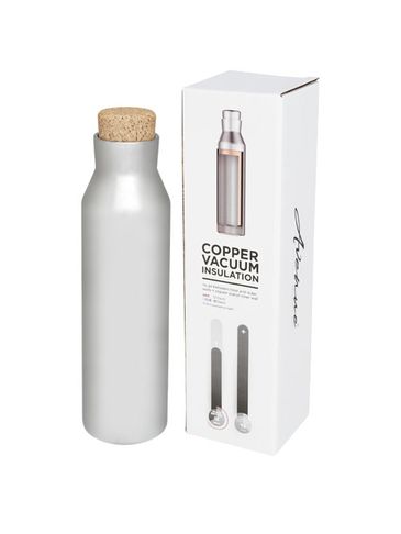 Butelka Norse z izolacją próżniowo miedzianą zamykana korkiem, srebrny