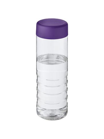H2O Active® Treble 750 ml screw cap water bottle, przezroczysty / fioletowy
