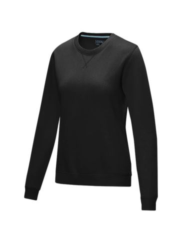 Jasper women’s organic recycled crewneck sweater, czarny