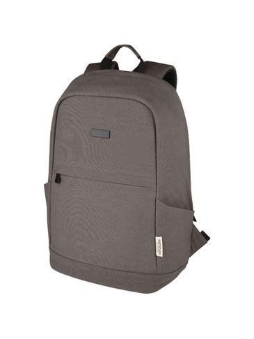 Joey 15,6-calowy plecak na laptopa z płótna z recyklingu z certyfikatem GRS o pojemności 18 l, szary