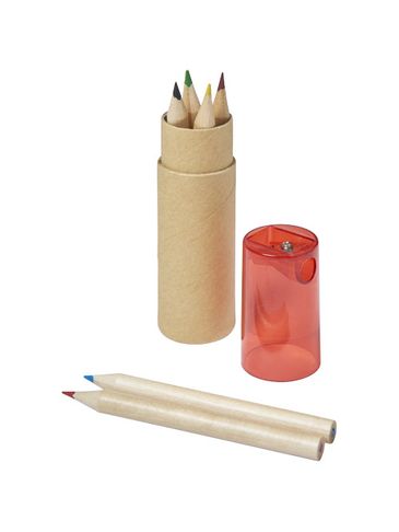 6-elementowy zestaw kredek Kram, czerwony