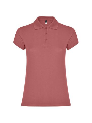 Star koszulka damska polo z krótkim rękawem, chrysanthemum red
