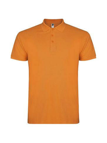 Star koszulka męska polo z krótkim rękawem, pomarańczowy