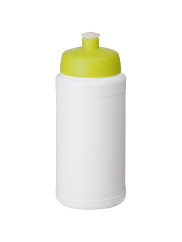 Bidon Baseline® Plus o pojemności 500 ml z wieczkiem sportowym, biały / limonka