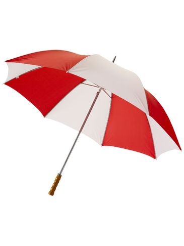 Parasol golfowy Karl 30'' z drewnianą rączką, czerwony / biały