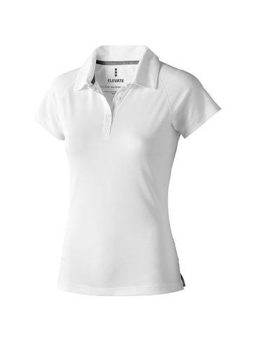 Damskie polo Ottawa z krótkim rękawem z dzianiny Cool Fit odprowadzającej wilgoć, biały