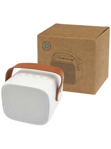 Diya bezprzewodowy głośnik 3 W wykonany z tworzyw sztucznych pochodzących z recyklingu, biały