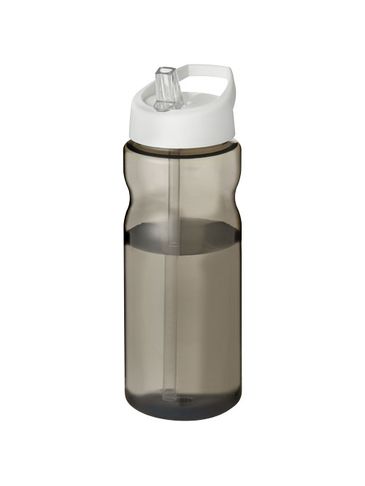 Bidon H2O Eco o pojemności 650 ml z wieczkiem z dzióbkiem, ciemnografitowy / biały