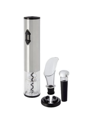 Pino elektryczny otwieracz do wina z akcesoriami do wina, srebrny