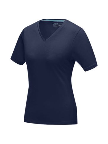 Damski T-shirt organiczny Kawartha z krótkim rękawem, granatowy