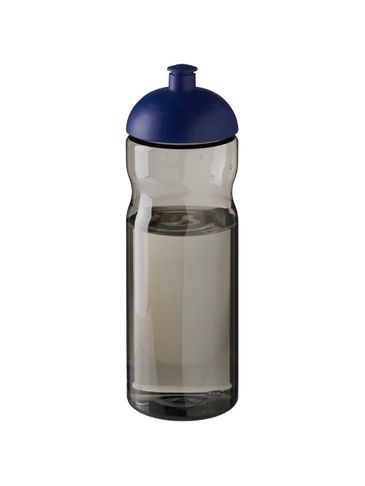 Bidon H2O Eco o pojemności 650 ml z wypukłym wieczkiem, ciemnografitowy / błękit królewski
