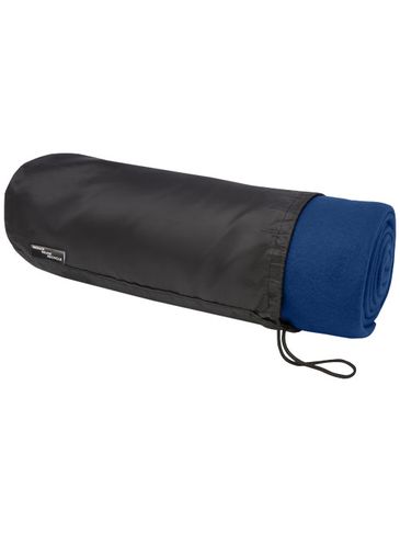 Koc polarowy z plastiku z recyklingu Willow, granatowy