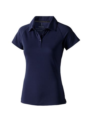 Damskie polo Ottawa z krótkim rękawem z dzianiny Cool Fit odprowadzającej wilgoć, granatowy