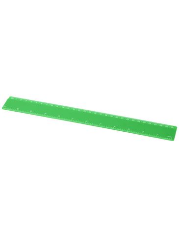 Linijka Renzo o długości 30 cm wykonana z tworzywa sztucznego, zielony