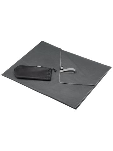 Pieter niezwykle lekki i szybko schnący ręcznik o wymiarach 100x180 cm z certyfikatem GRS, szary