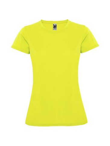 Montecarlo sportowa koszulka damska z krótkim rękawem, fluor yellow