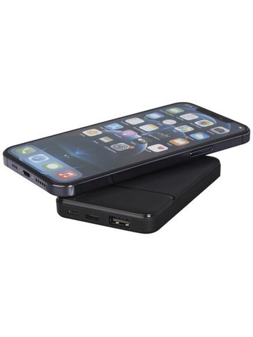 Powerbank o pojemności 5000 mAh z tworzywa sztucznego pochodzącego z recyklingu Loop, czarny