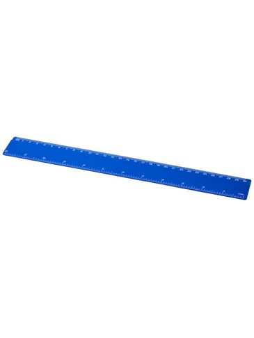 Linijka Renzo o długości 30 cm wykonana z tworzywa sztucznego, niebieski