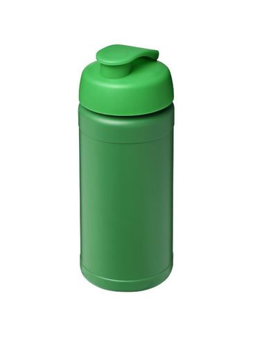 Baseline bidon o pojemności 500 ml z wieczkiem zaciskowym z materiałów z recyklingu, zielony / zielony